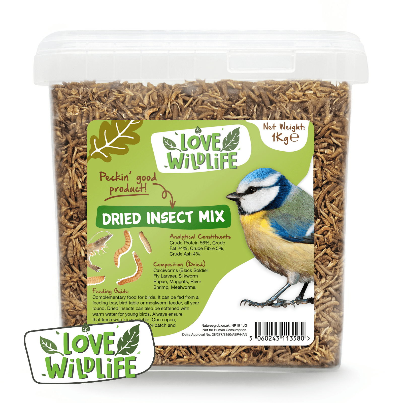 Dried Insect Mix 1kg | Nutritious Wild Garden Bird Feed – The Birdfood ...