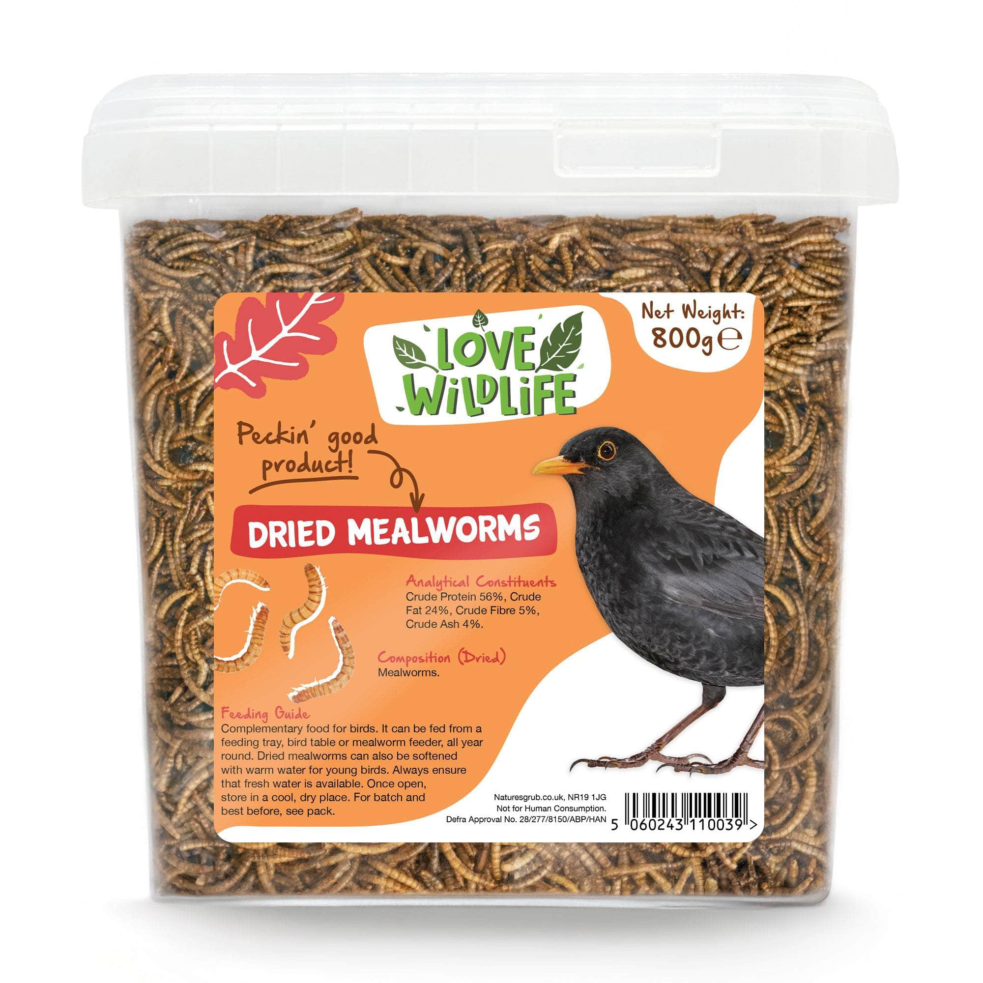 Natures Grub Love Wildlife Dried Mealworms 5ltr Bucket