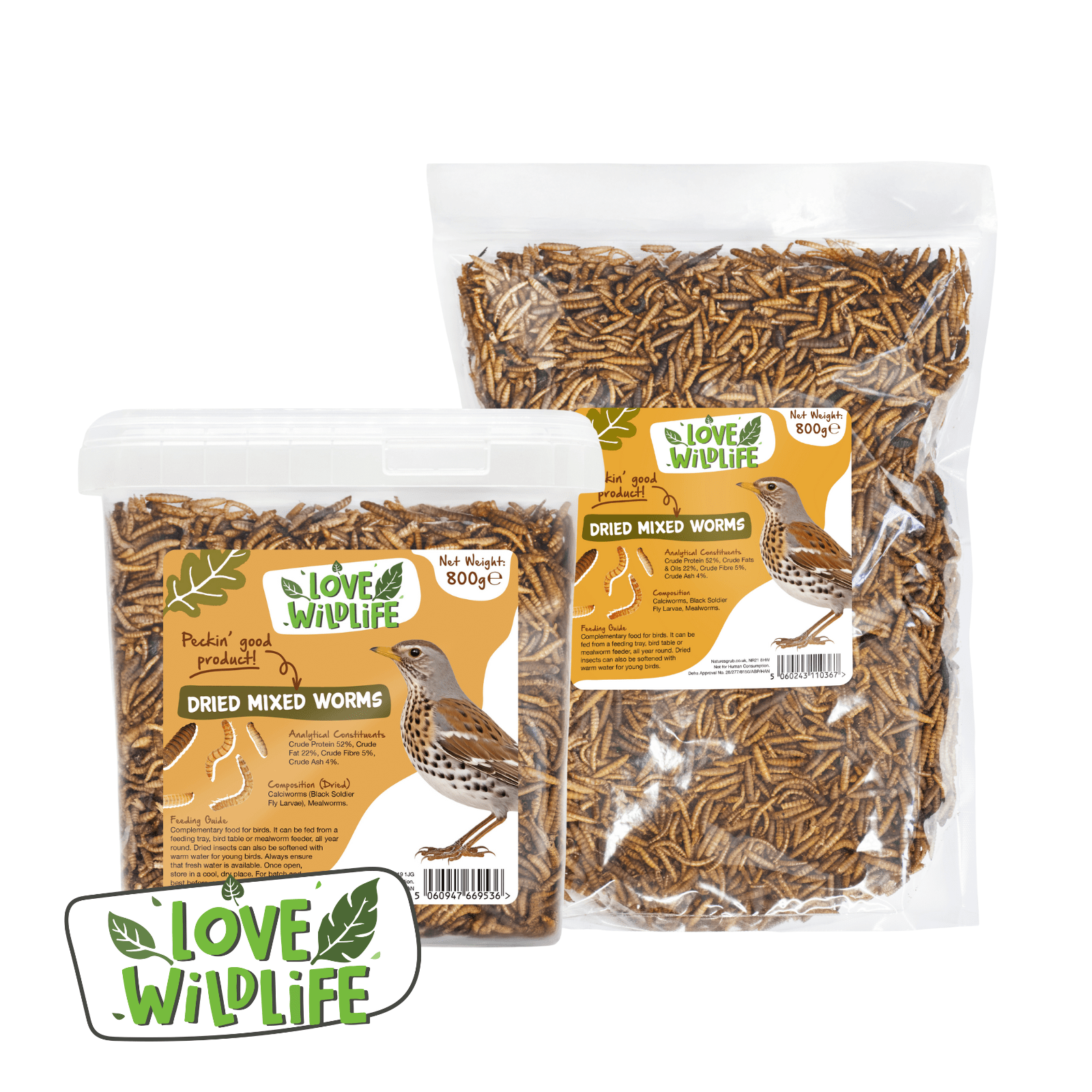 Natures Grub Love Wildlife Dried Worms