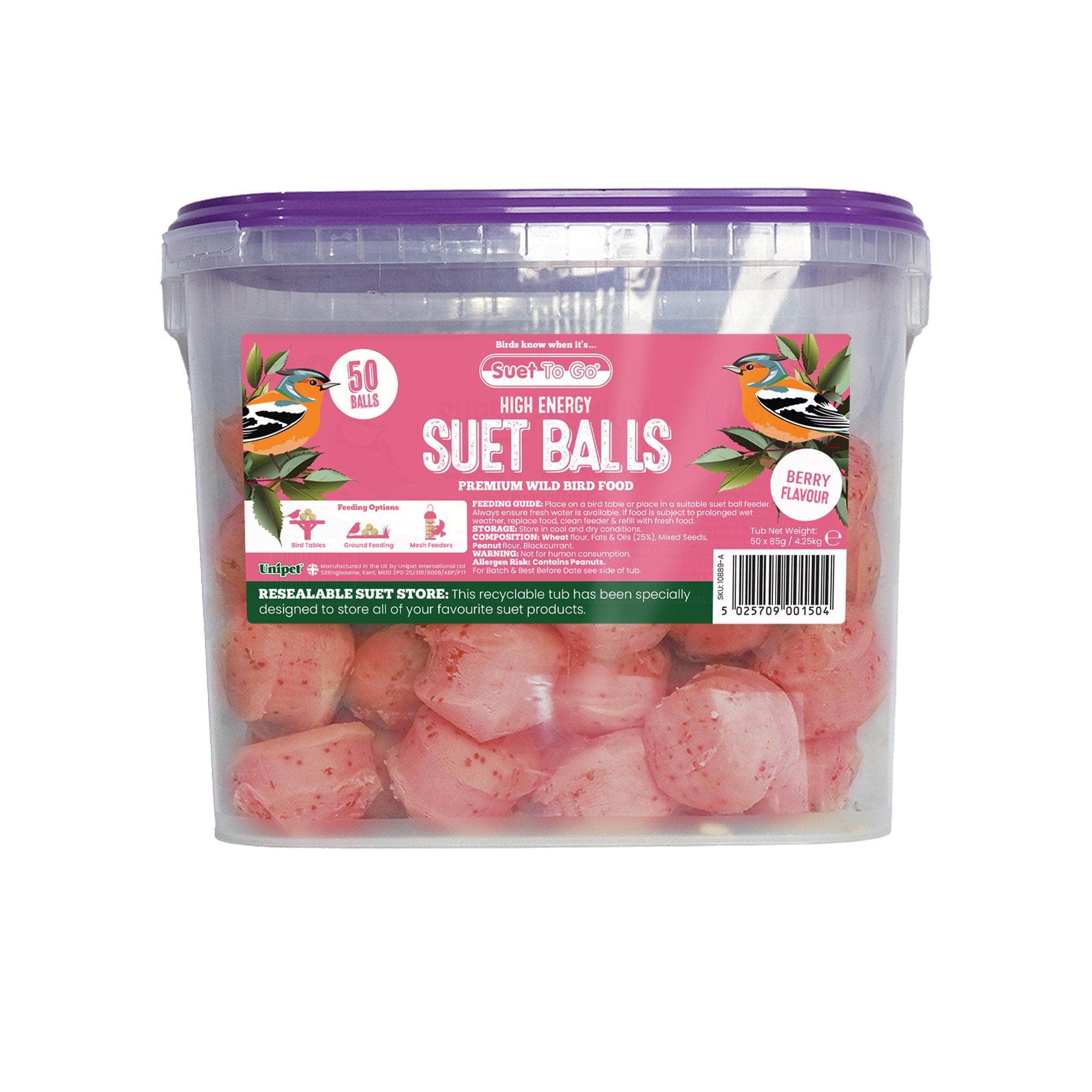 Suet To Go Suet Balls Tub 50pk - Berry