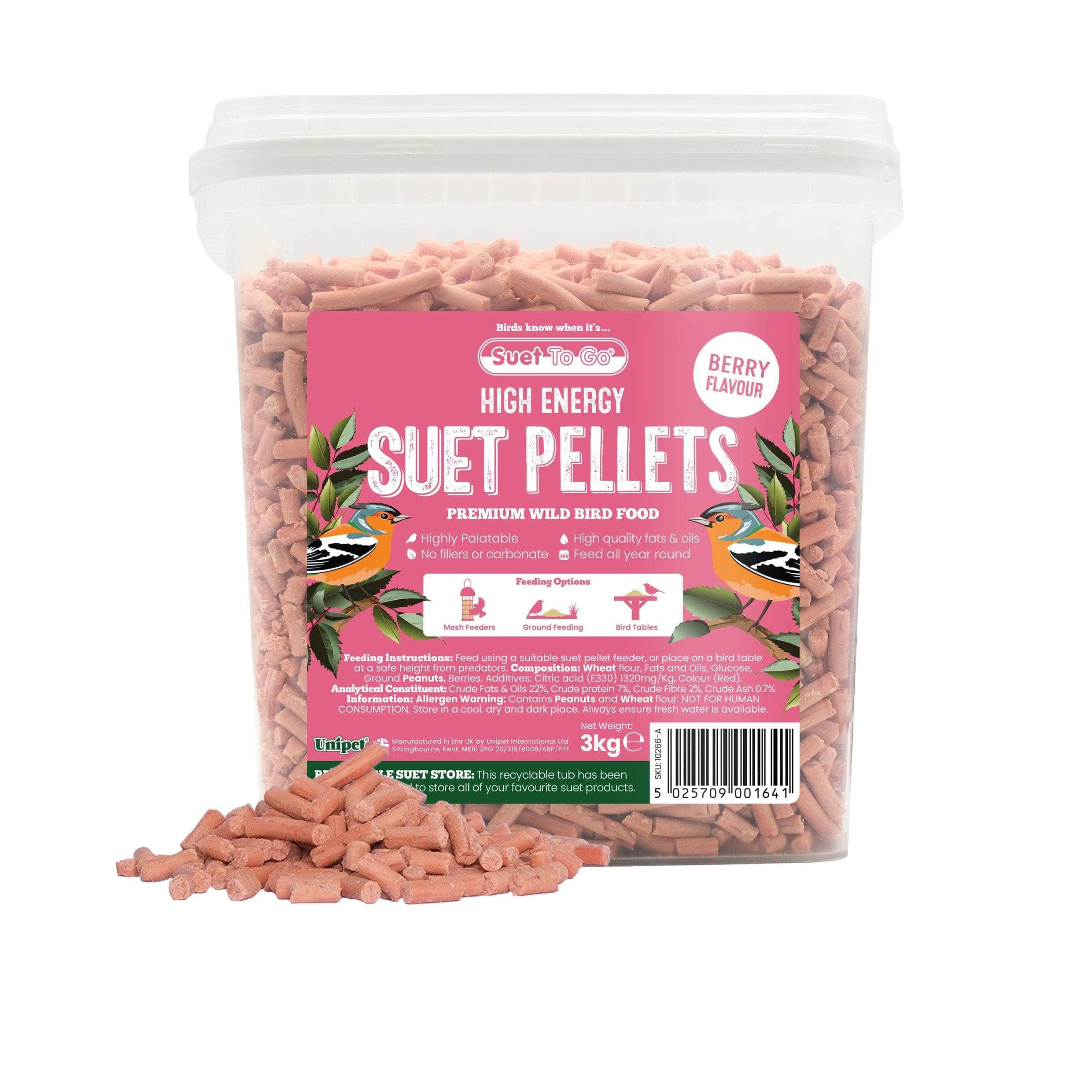 Suet To Go Suet Pellets 3kg - Berry