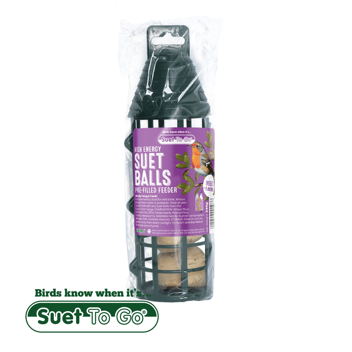 Suet To Go Suet To Go Filled Suet Ball Feeder - Insect