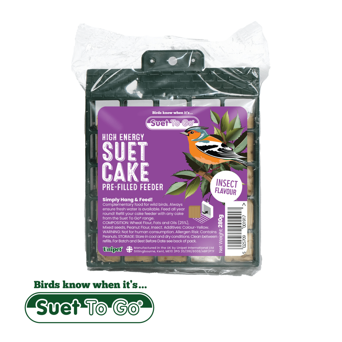 Suet To Go Suet To Go Filled Suet Cake Feeder - Insect