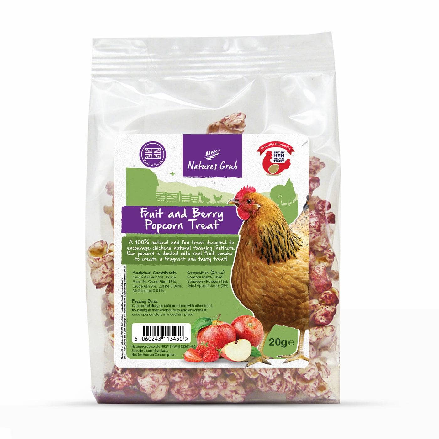 The Birdfood Warehouse Fruit & Berry Popcorn Treat