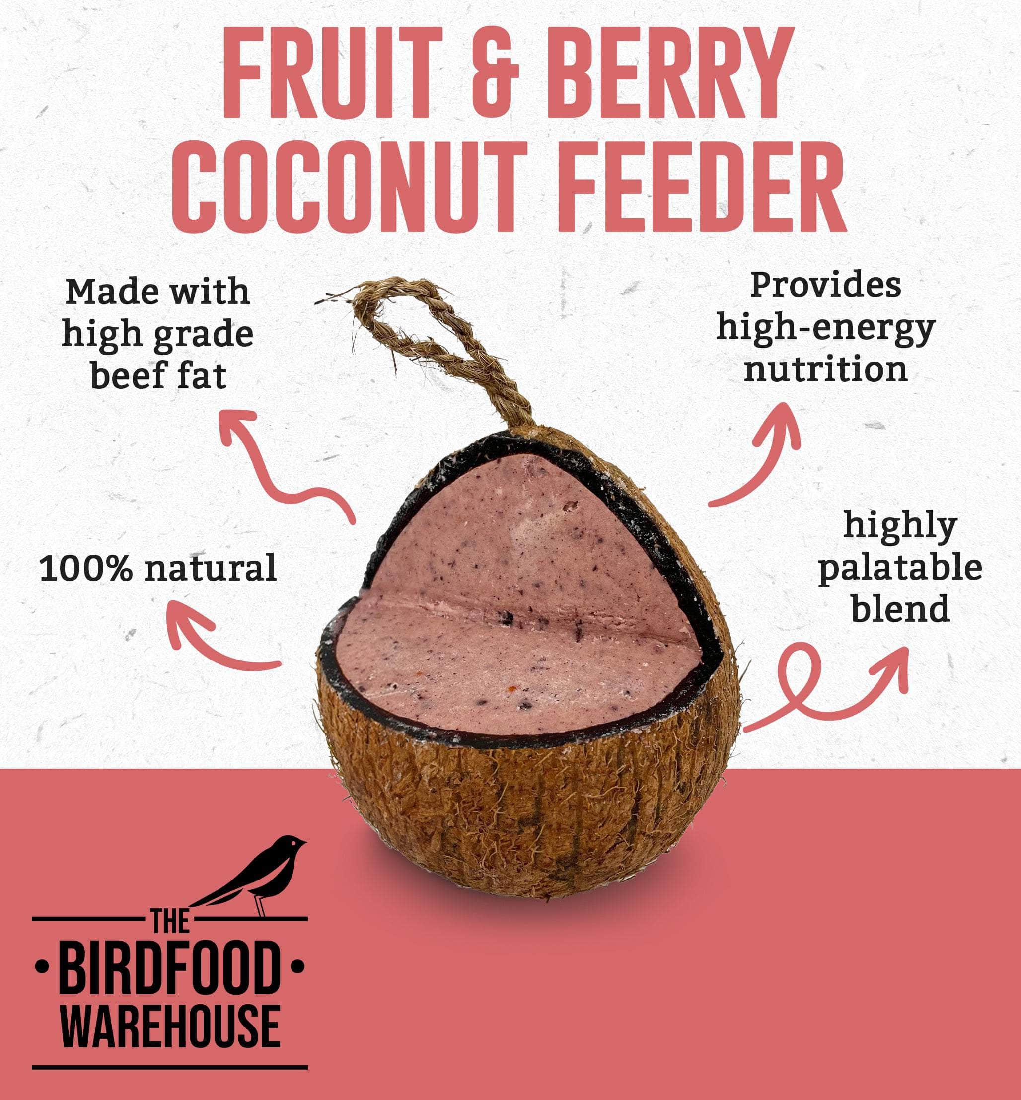 The Birdfood Warehouse Fruit & Berry Coconut Feeders