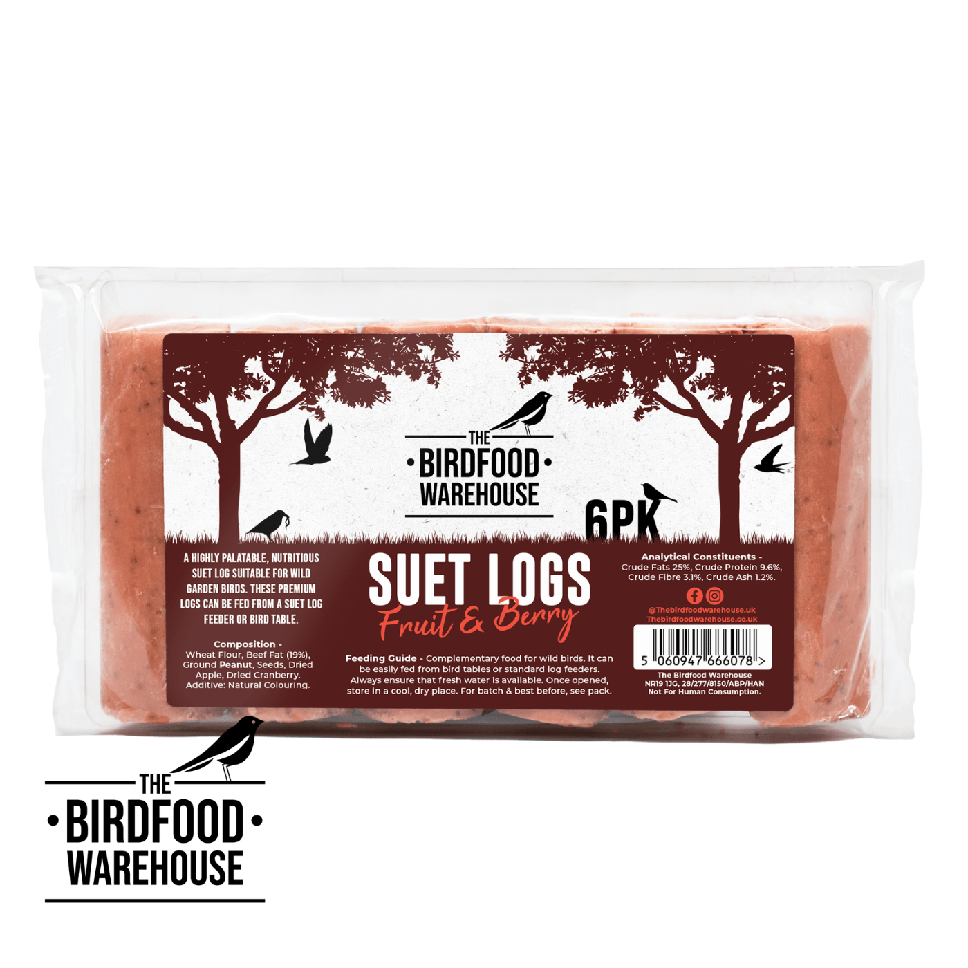 The Birdfood Warehouse Fruit & Berry Suet Logs