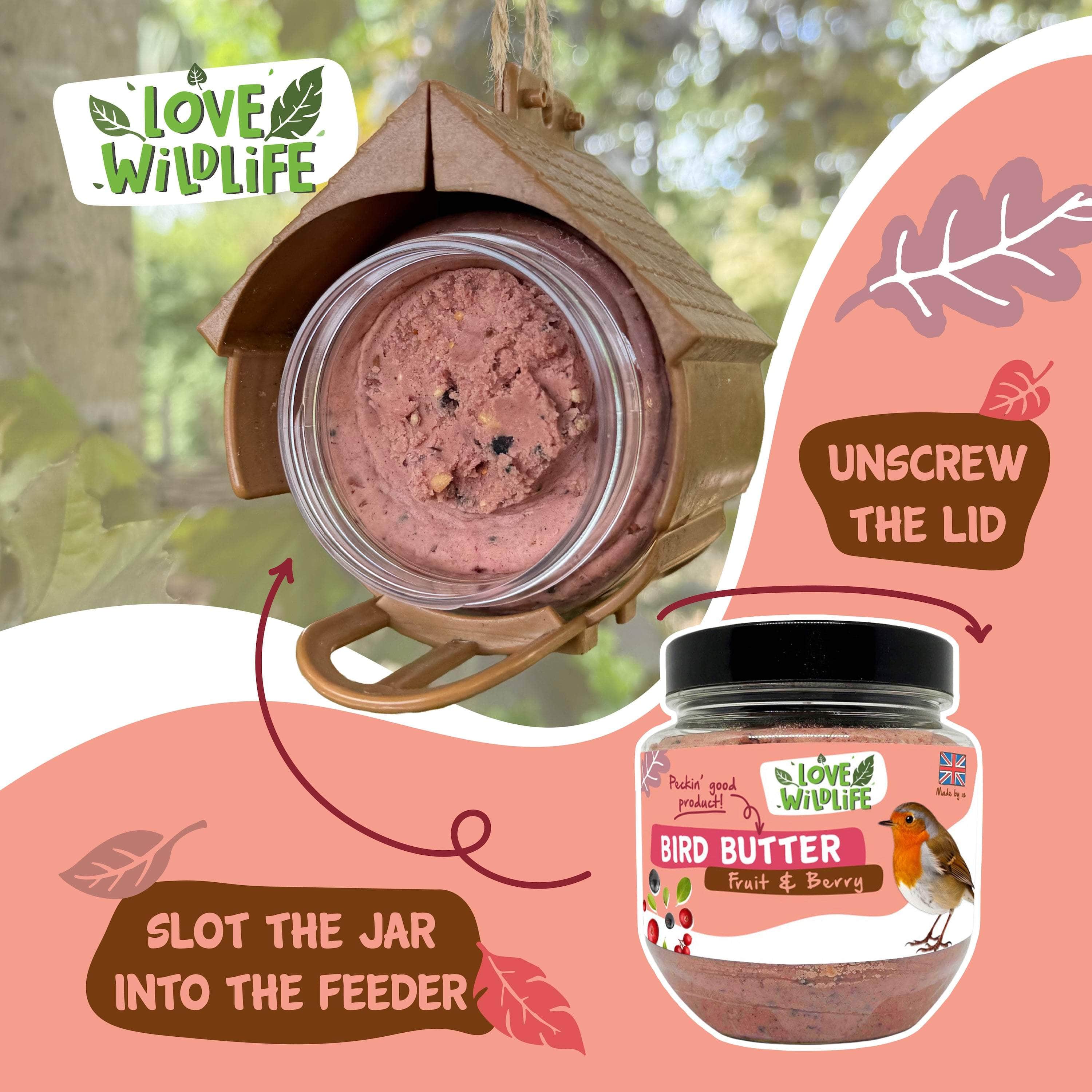 The Birdfood Warehouse Love Wildlife Fruit & Berry Bird Butter 375g