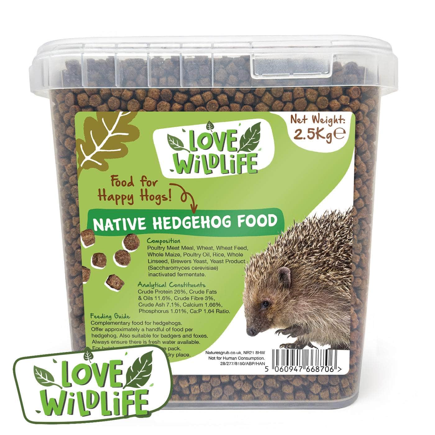 The Birdfood Warehouse Love Wildlife Native Hedgehog Food