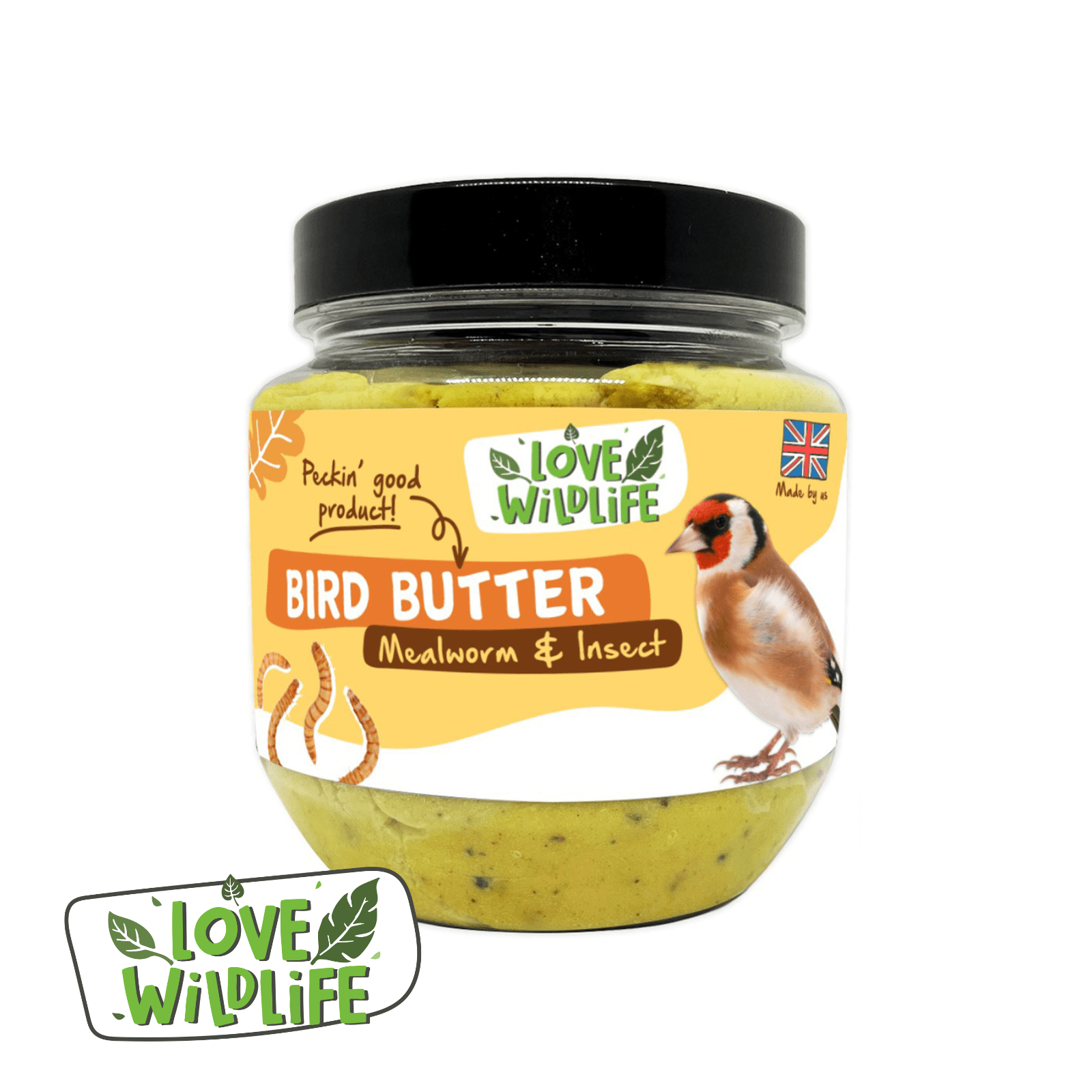 The Birdfood Warehouse Love Wildlife Mealworm & Insect Bird Butter 375g