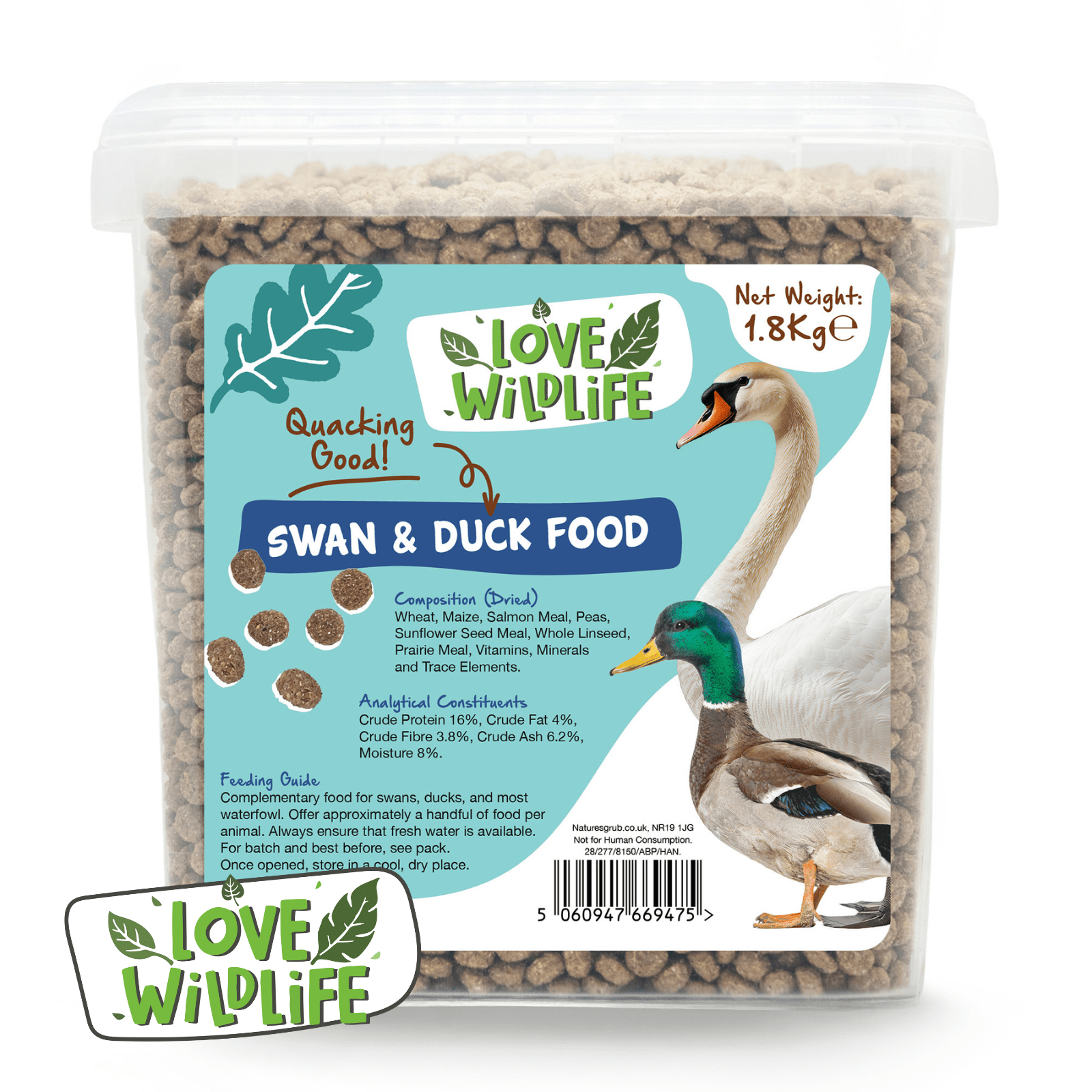 The Birdfood Warehouse Love Wildlife Swan & Duck Food
