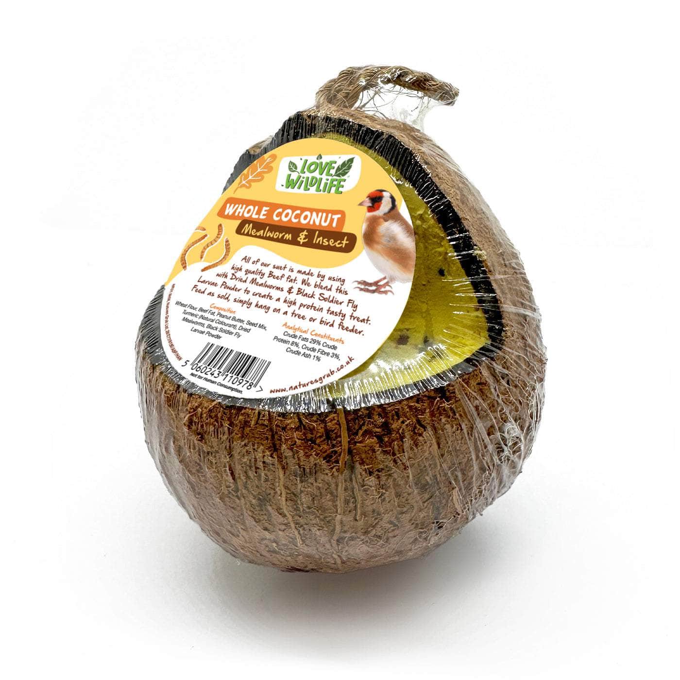 The Birdfood Warehouse Mealworm & Insect Coconut Feeder