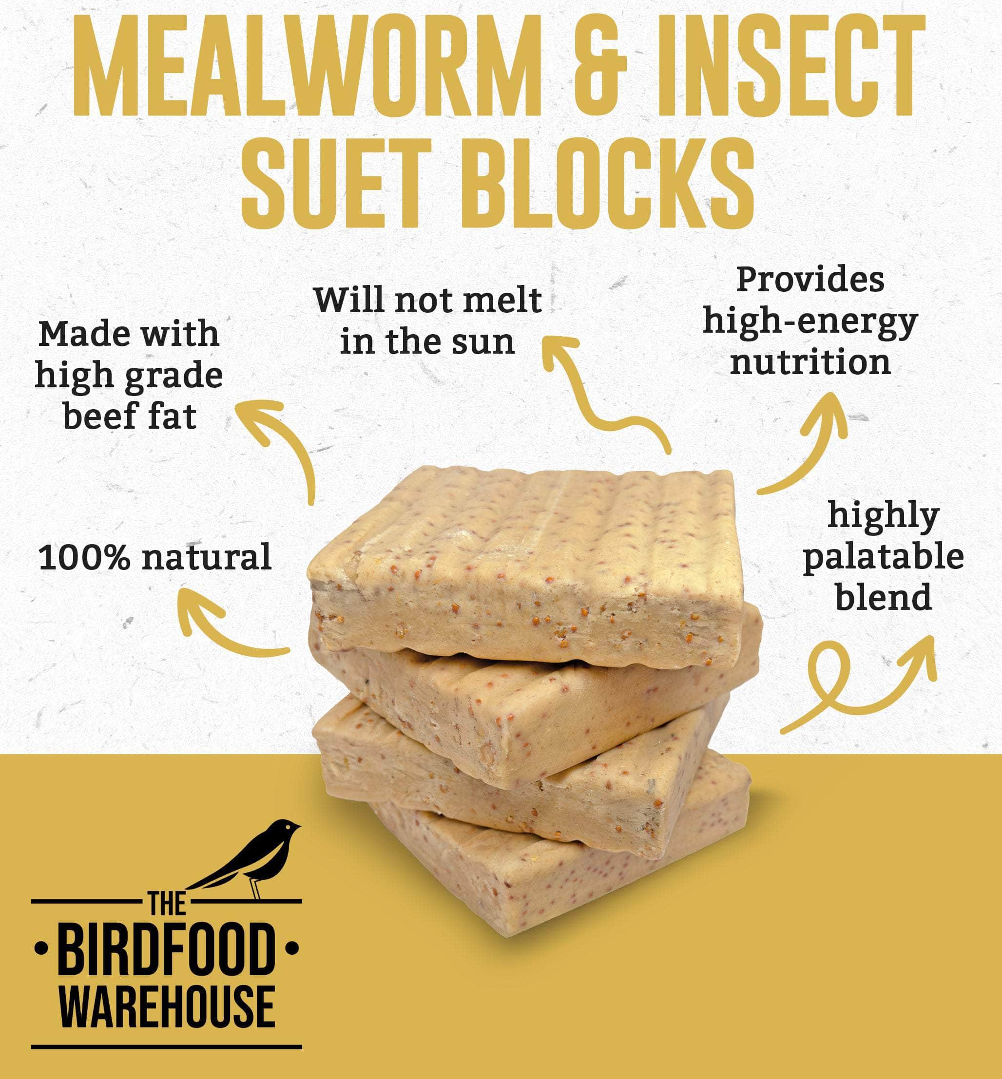 Block For Insects Mealworm & Insect Suet Block | All Year Wild Garden Bird Food – The ...