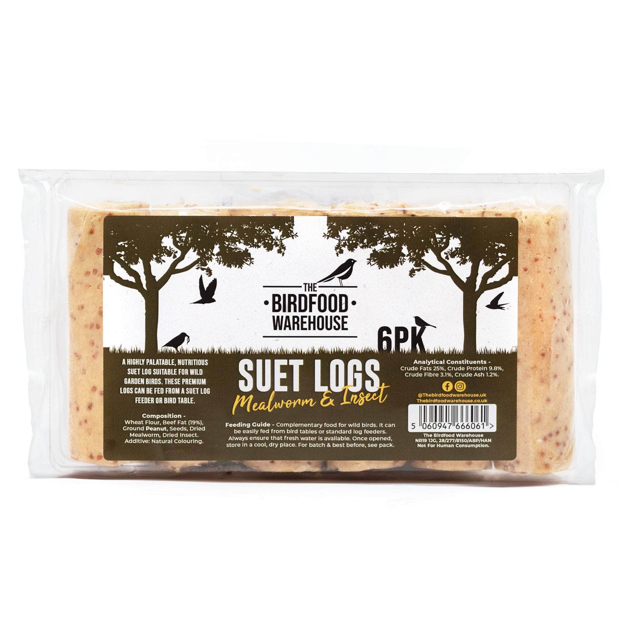The Birdfood Warehouse Mealworm & Insect Suet Logs