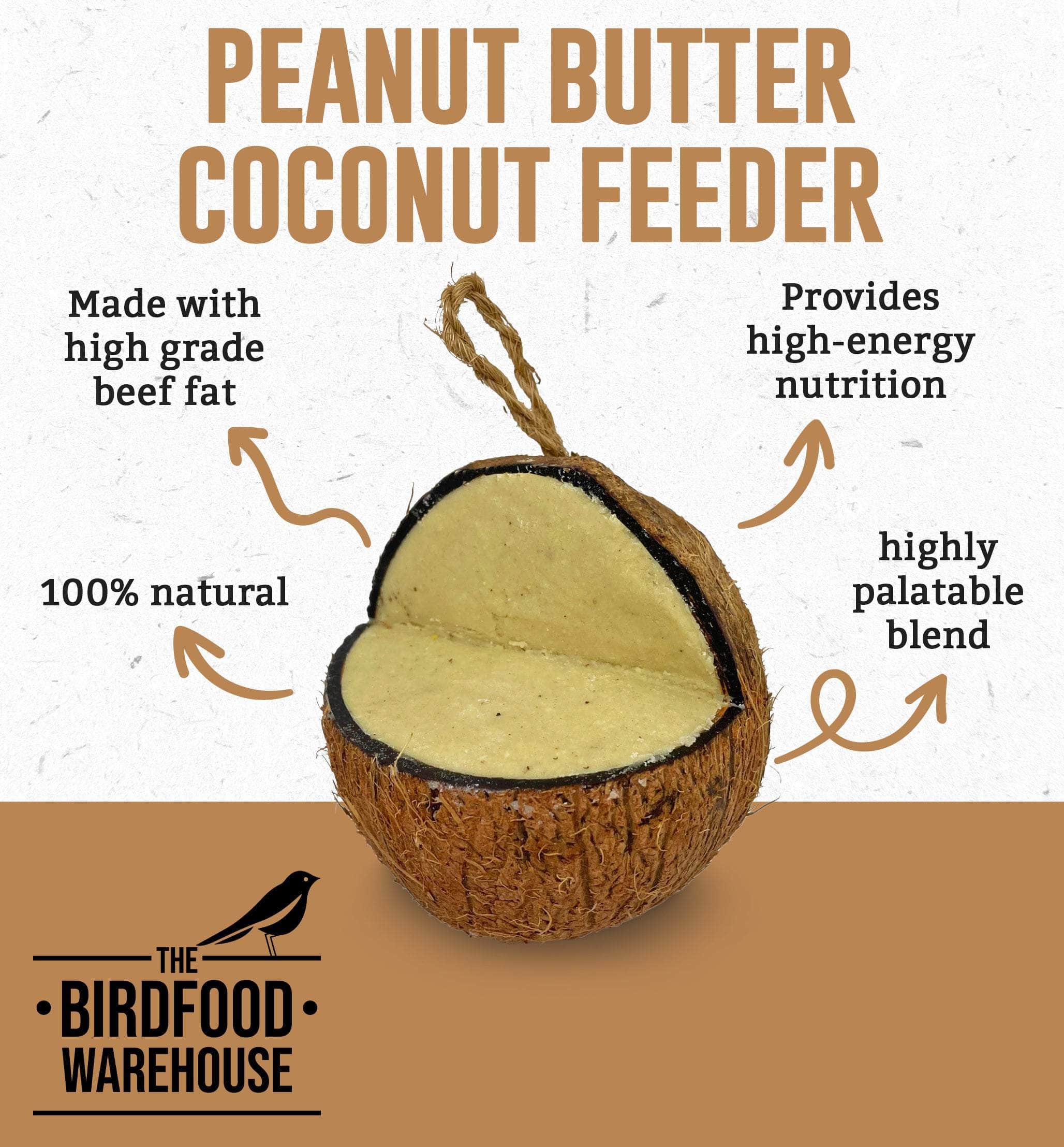 The Birdfood Warehouse Peanut Butter Coconut Feeders
