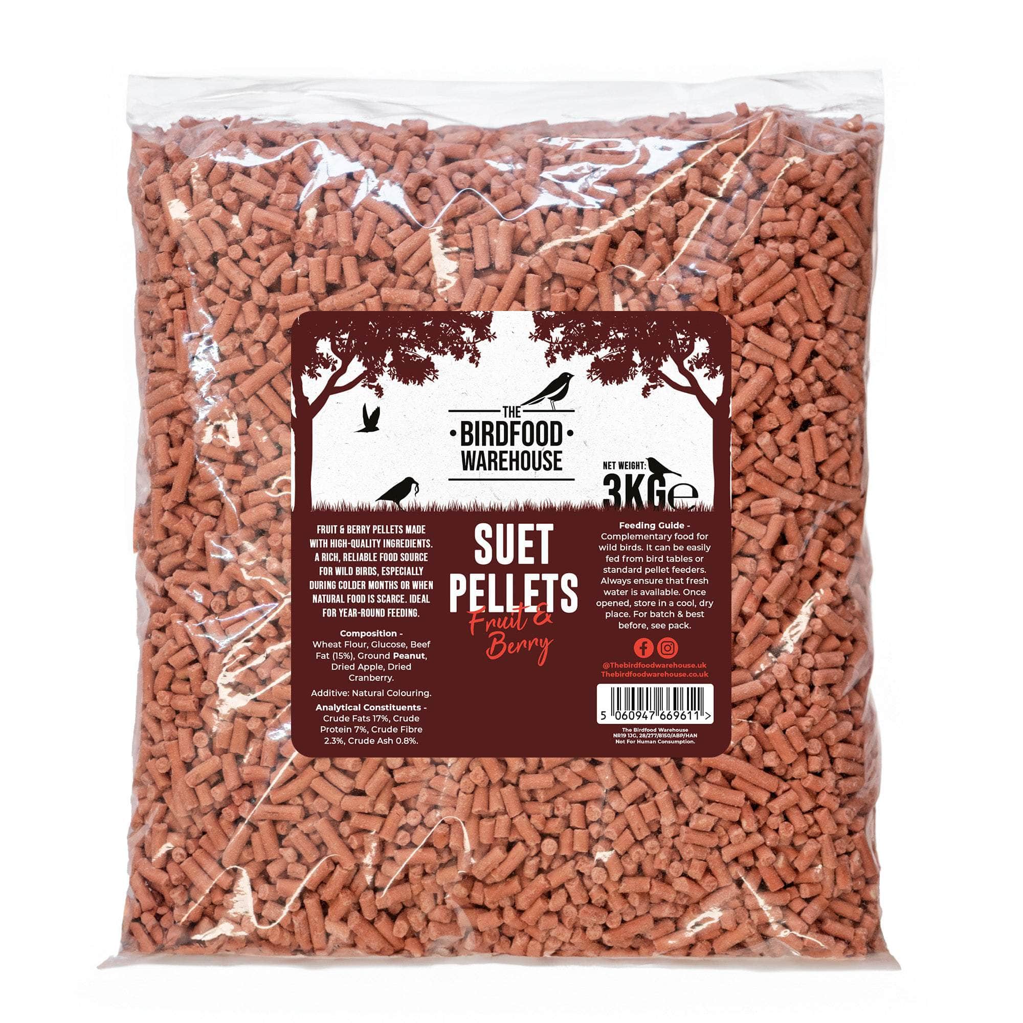 The Birdfood Warehouse Suet Pellets 15kg - Fruit & Berry