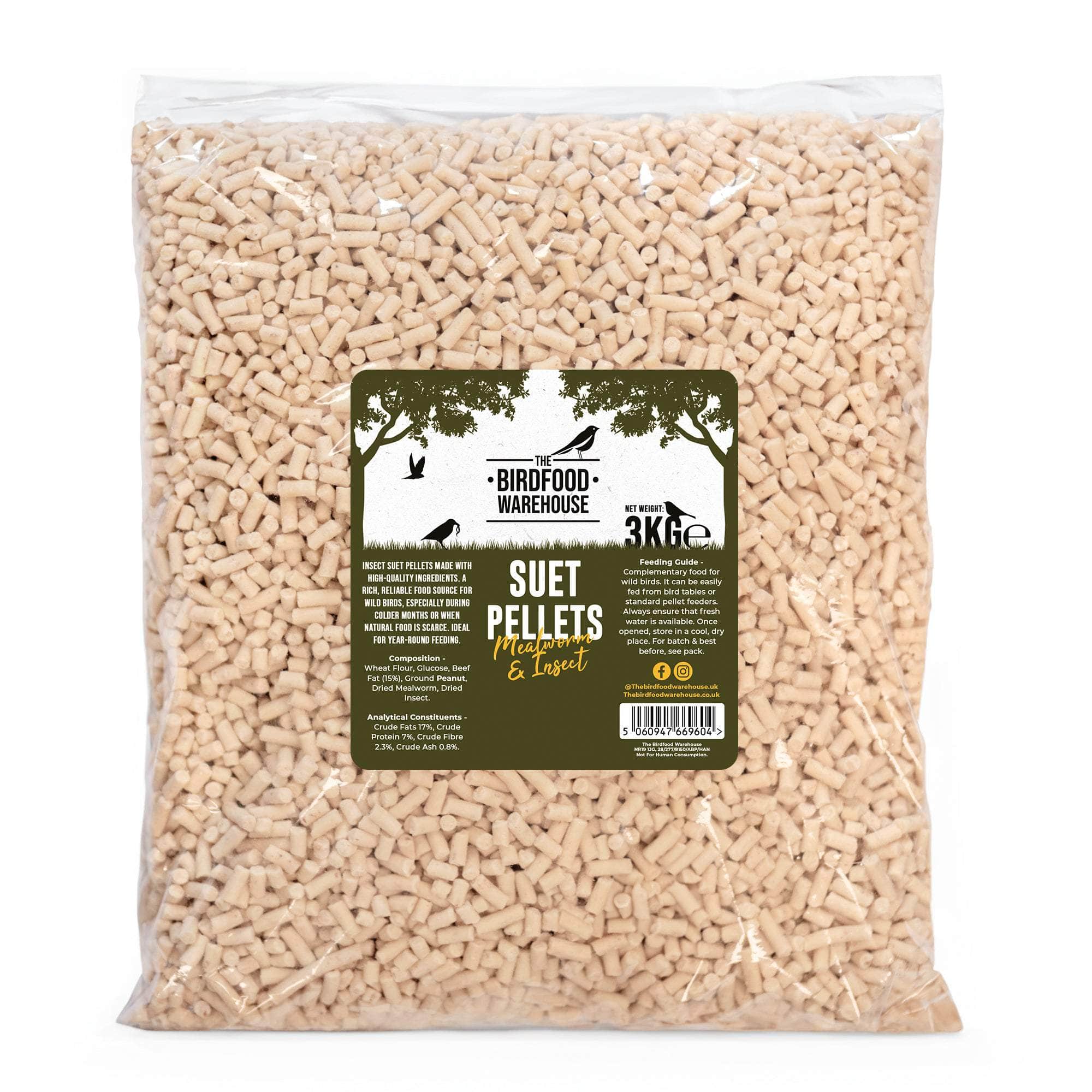 The Birdfood Warehouse Suet Pellets - Mealworm & Insect